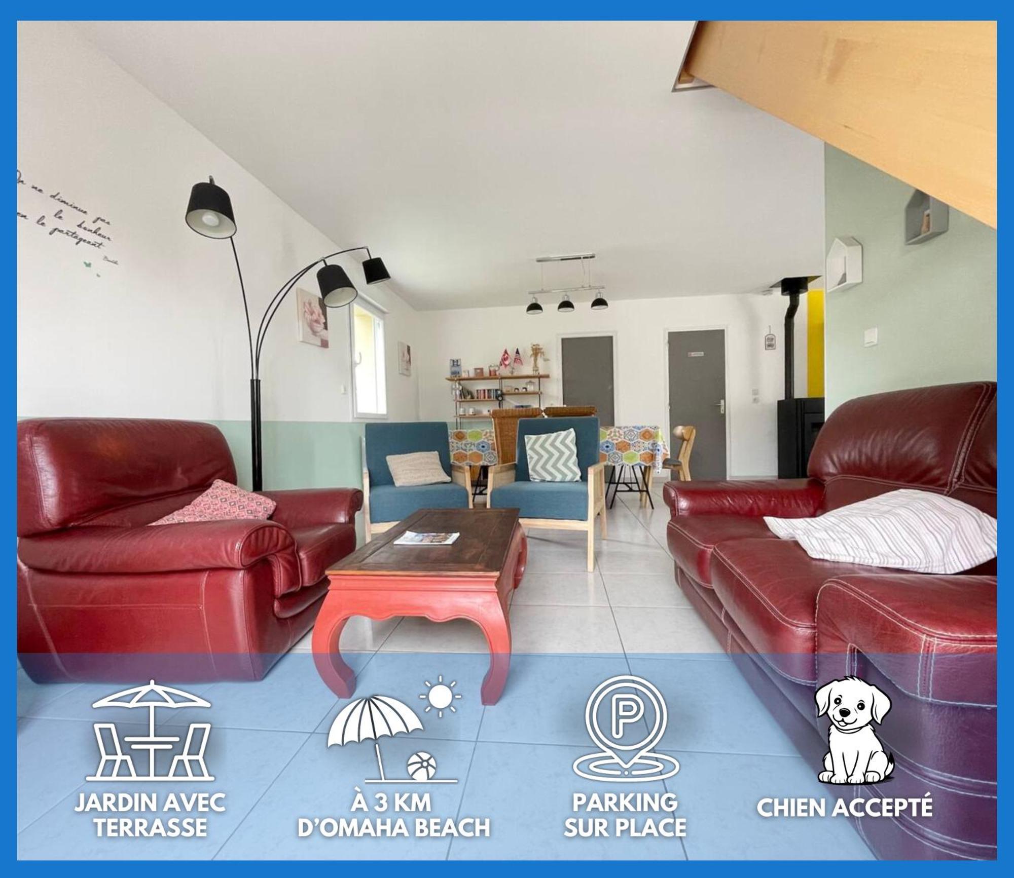 Sweet Omaha Belle Maison Recente Lumineuse Et Cosy Bien Equipee Jardin Clos 15 Mn A Pied Plage Omaha Beach Et Proche De Bayeux & Port En Bessin Saint-Laurent-sur-Mer Zewnętrze zdjęcie